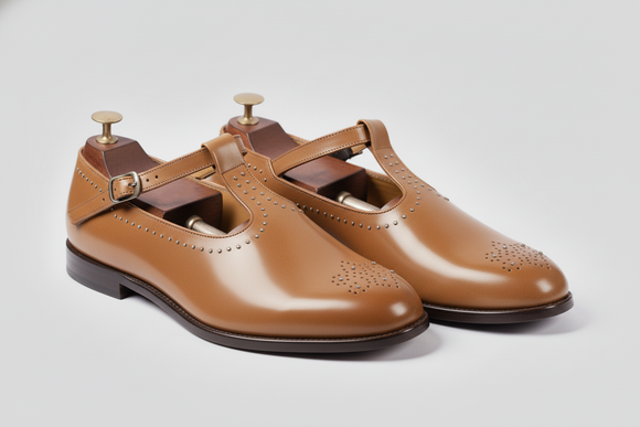 Tan Leather Tana Peshawari Loafers | Wedding Shoes for Groom | Shoes for Haldi Mehendi Sangeet