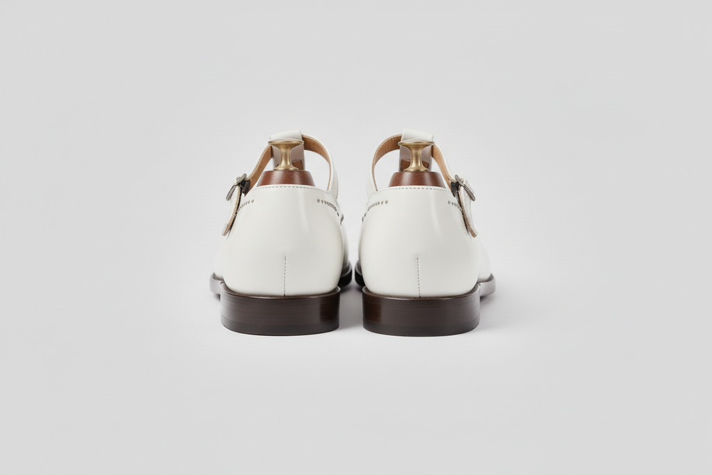 White Leather Tana Peshawari Loafers | Wedding Shoes for Groom | Shoes for Haldi Mehendi Sangeet