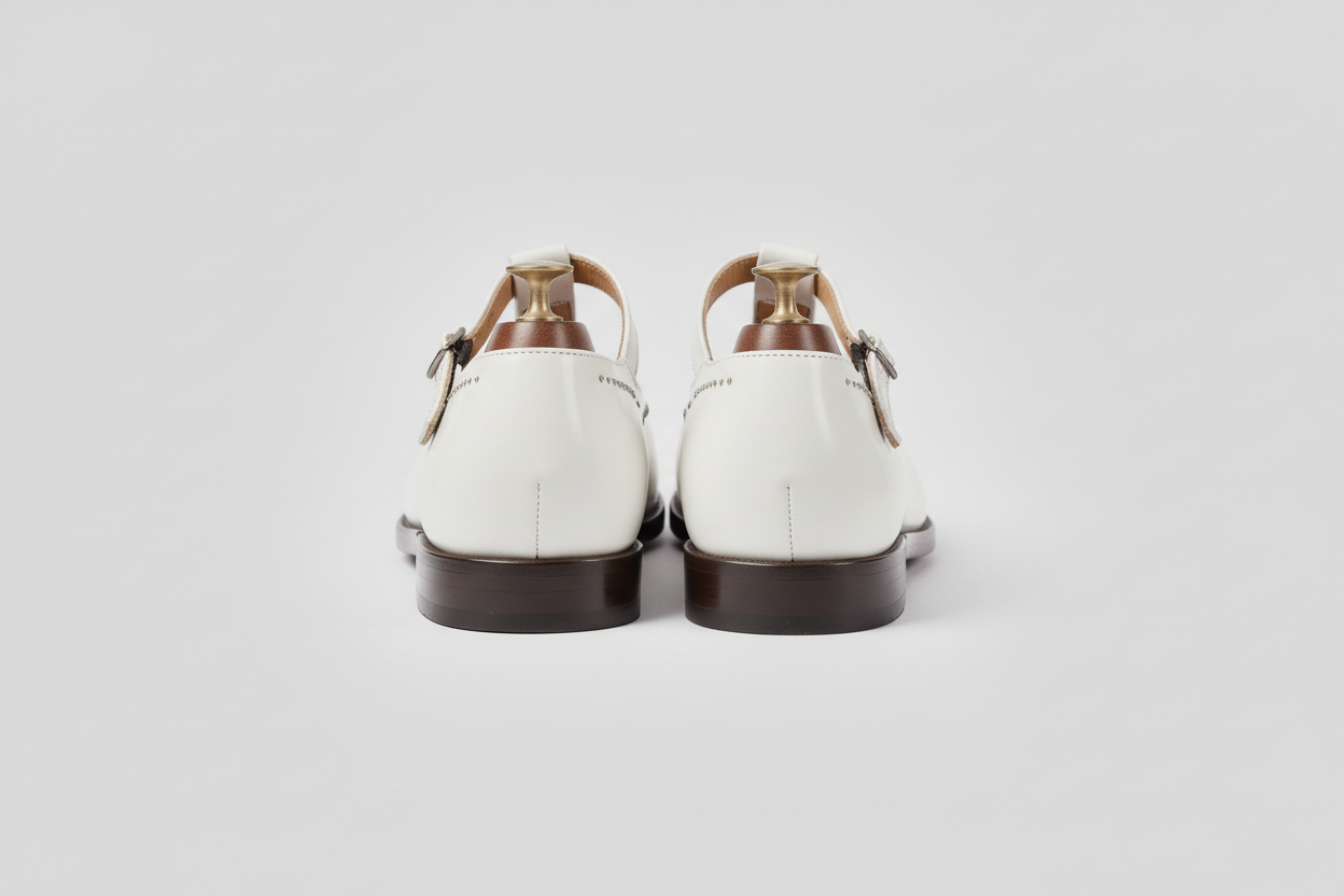 White Leather Tana Peshawari Loafers | Wedding Shoes for Groom | Shoes for Haldi Mehendi Sangeet
