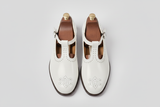 White Leather Tana Peshawari Loafers | Wedding Shoes for Groom | Shoes for Haldi Mehendi Sangeet
