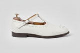 White Leather Tana Peshawari Loafers | Wedding Shoes for Groom | Shoes for Haldi Mehendi Sangeet