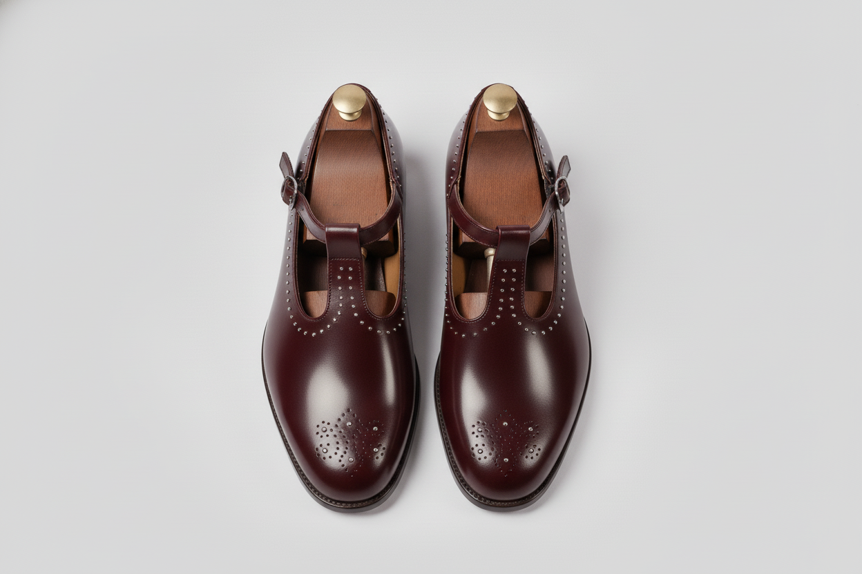 Burgundy Leather Tana Peshawari Loafers | Wedding Shoes for Groom | Shoes for Haldi Mehendi Sangeet