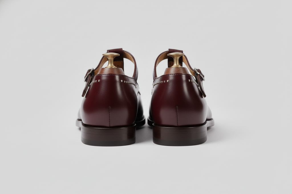 Burgundy Leather Tana Peshawari Loafers | Wedding Shoes for Groom | Shoes for Haldi Mehendi Sangeet