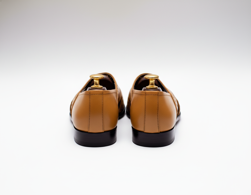 Tan Leather Tana Peshawari Loafers | Wedding Shoes for Groom | Shoes for Haldi Mehendi Sangeet