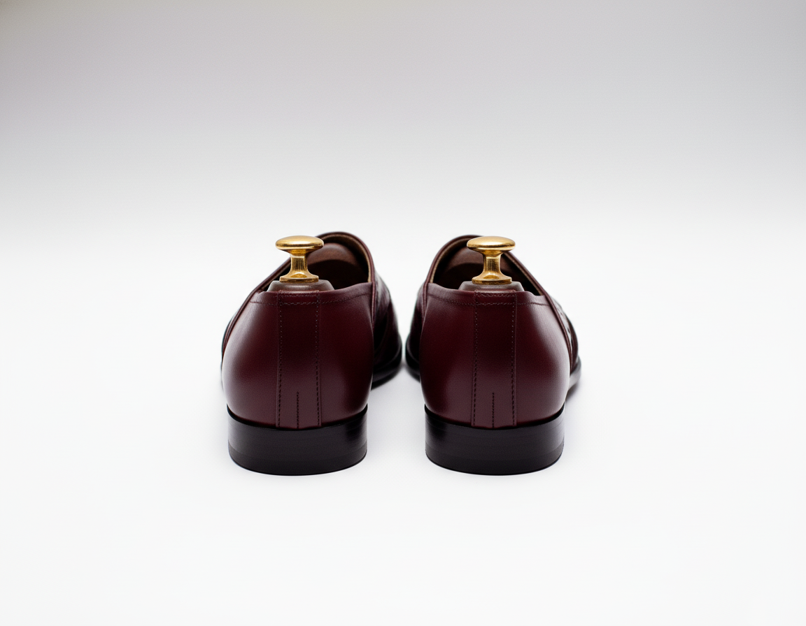 Burgundy Leather Tana Peshawari Loafers | Wedding Shoes for Groom | Shoes for Haldi Mehendi Sangeet