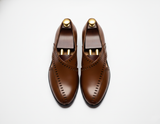 Brown Leather Tana Peshawari Loafers | Wedding Shoes for Groom | Shoes for Haldi Mehendi Sangeet