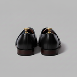 Black Leather Tana Peshawari Loafers | Wedding Shoes for Groom | Shoes for Haldi Mehendi Sangeet