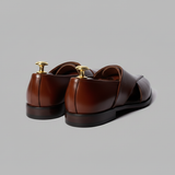 Brown Leather Tana Peshawari Loafers | Wedding Shoes for Groom | Shoes for Haldi Mehendi Sangeet