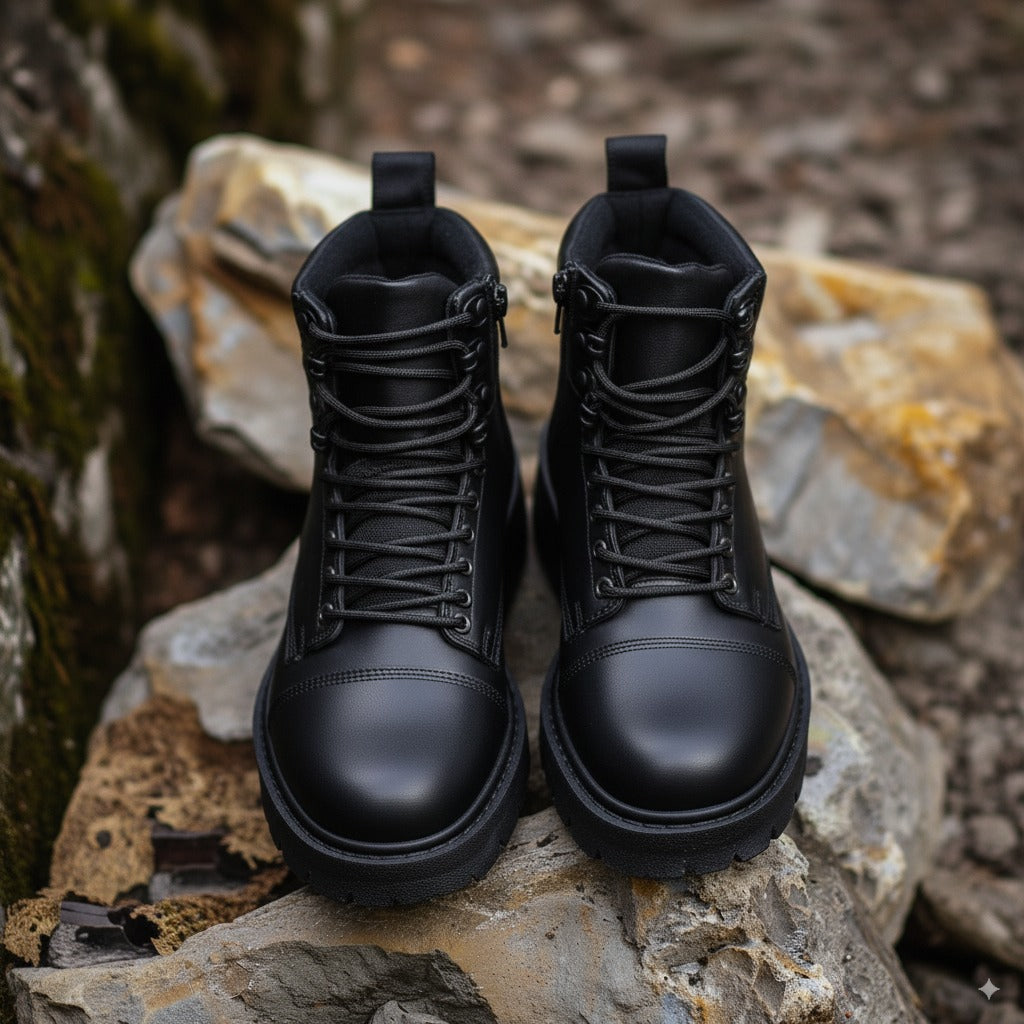 Black  Leather Raven Ridge  Hiking and Trekking Boots - SUMMER 2024 COLLECTION : The Dapper Edit
