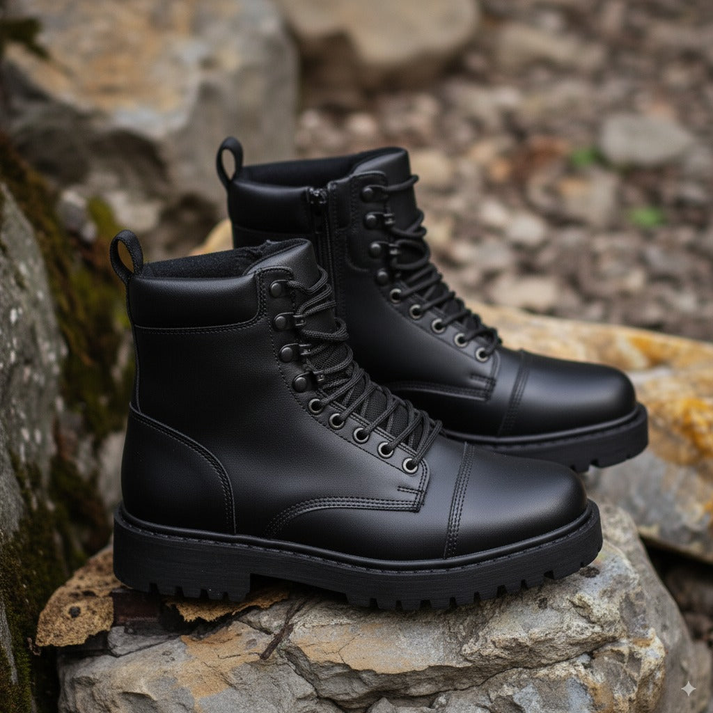 Black  Leather Raven Ridge  Hiking and Trekking Boots - SUMMER 2024 COLLECTION : The Dapper Edit