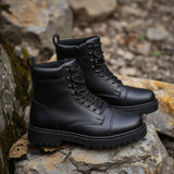 Black  Leather Raven Ridge  Hiking and Trekking Boots - SUMMER 2024 COLLECTION : The Dapper Edit