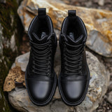 Black  Leather Raven Ridge  Hiking and Trekking Boots - SUMMER 2024 COLLECTION : The Dapper Edit