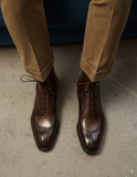 Brown Leather Vieste Lace Up Derby Boots - AW24
