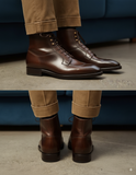Brown Leather Vieste Lace Up Derby Boots - AW24