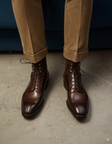 Brown Leather Vieste Lace Up Derby Boots - AW24
