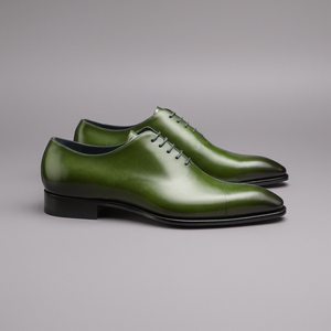 Green Leather Nandes Oxford Shoes