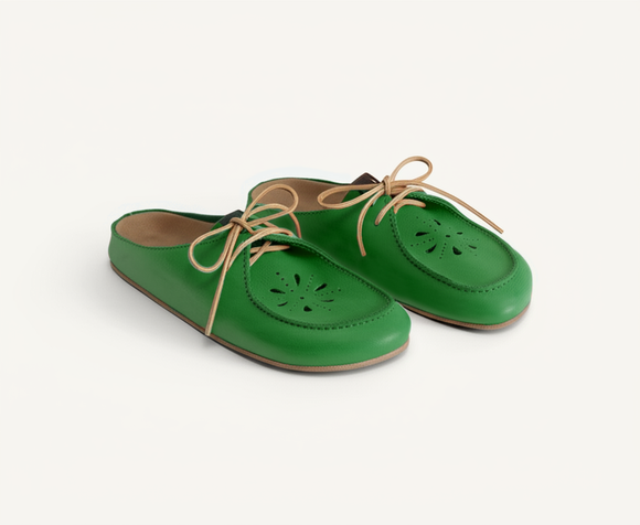 Green Leather Opale Mule