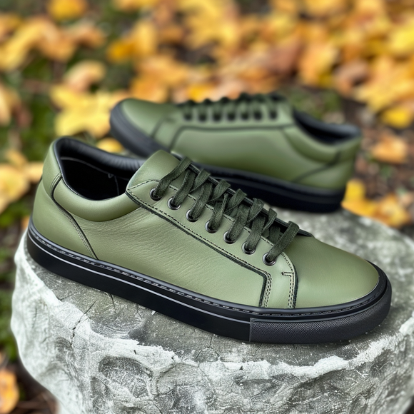 Green Bartolomeo Sneaker With Black Sole