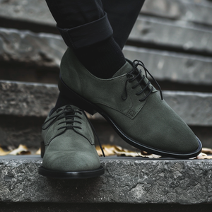 Green Suede Nazario Oxfords