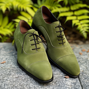 Green Suede Nestore Oxfords