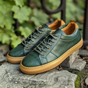 Green colour sneakers online