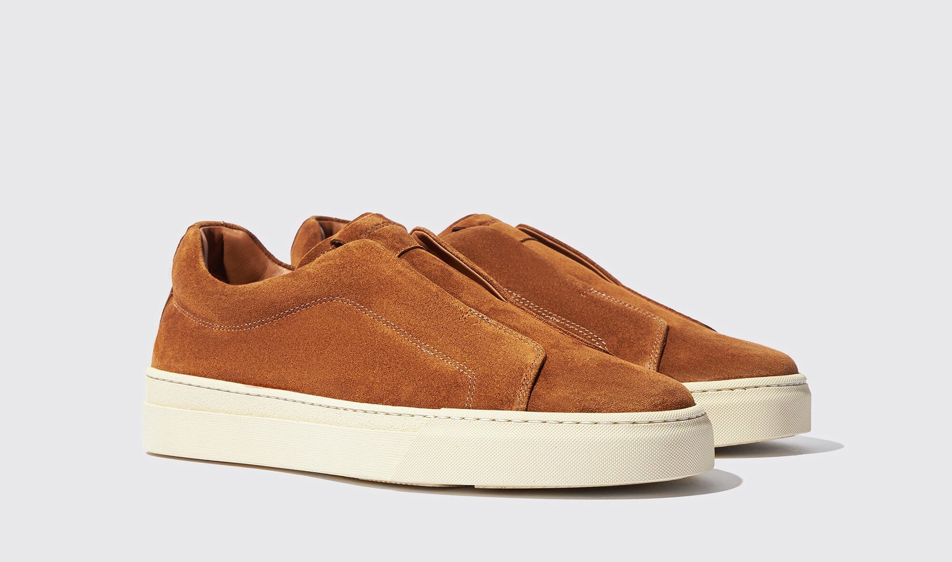 Brown Leather Surge Slipon Sneakers - Summer 2024 Collection