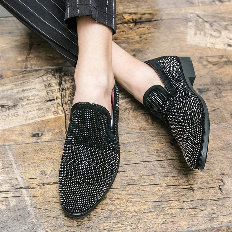 Black Leather Hand Work Zardozi Peshawari Loafers | Wedding Shoes for Groom | Shoes for Haldi Mehendi Sangeet