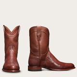 Tan Lizard Print Leather Fairkart Slip On Western Cowboy Boots - AW24