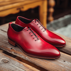 Red Leather Manuele Oxford Shoes