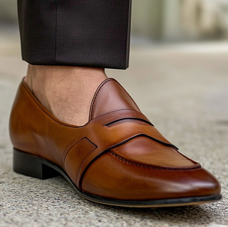 Tan Leather Giardino Loafers