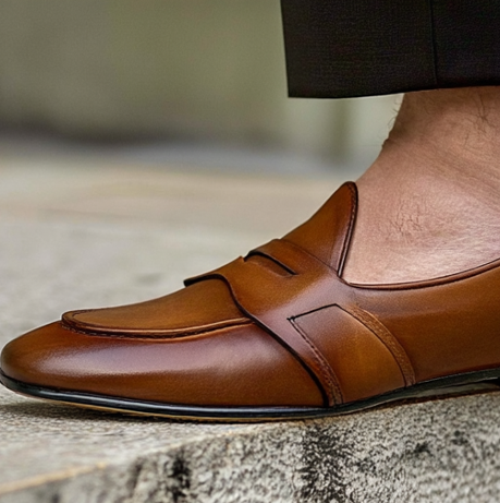 Tan Leather Giardino Loafers