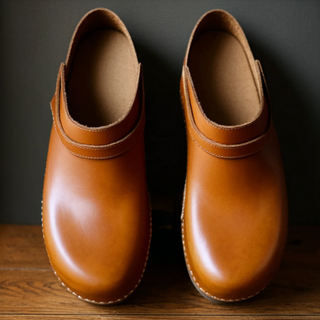 Tan Leather Celeste Calm Mule Loafers - Summer 2024 Collection -  Casual Shoes Collection