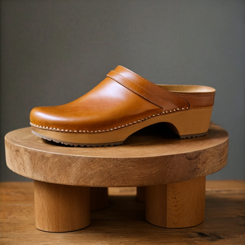 Tan Leather Celeste Calm Mule Loafers - Summer 2024 Collection -  Casual Shoes Collection