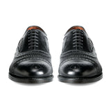Black Braided Leather Morice Brogue Oxfords