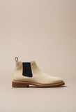 Cream Suede Leather Grayson Chelsea Boot