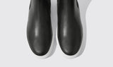 Black Leather Kevin High Top Chelsea Sneaker Boots 