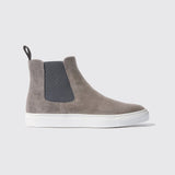 Grey Suede Kevin High Top Chelsea Sneaker Boots