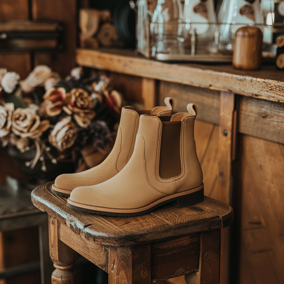 Tan Nubuck Leather Benigno Chelsea Boot