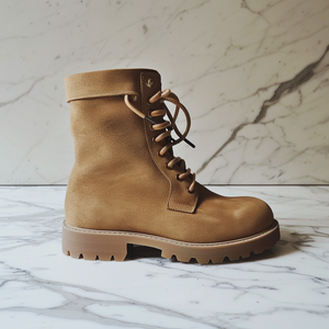 Tan Nubuck Leather Corrado Combat Boot