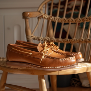 Tan Ugo Boat Shoes with Tan Sole