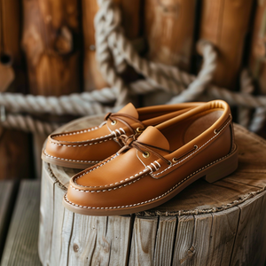 Tan Teodoro Boat Shoes with Tan Sole