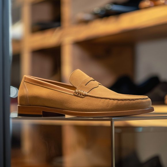 Tan Nubuck Leather Gianmarco Loafer