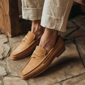 Tan Nubuck Leather Giuliano Loafer