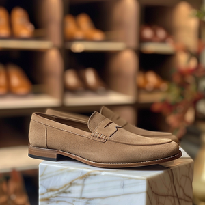 Tan Nubuck Leather Giulio Loafer