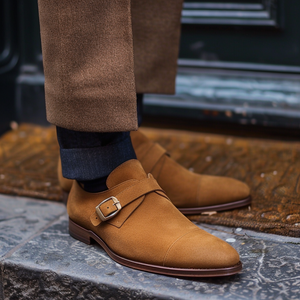 Tan Nubuck Leather Rodolfo Monk Strap