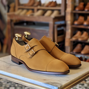 Tan Nubuck Leather Romeo Monk Strap