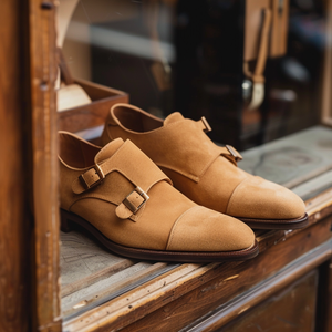 Tan Nubuck Leather Sebastiano Monk Strap