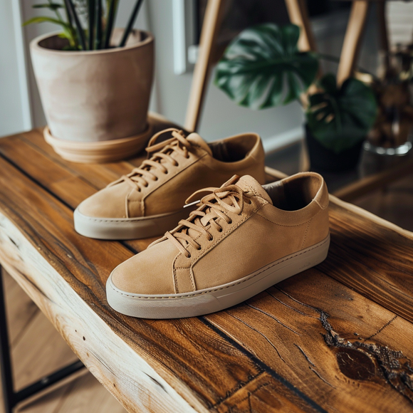 Tan Nubuck Leather Luca Sneakers