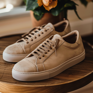 Tan Nubuck Leather Loris Sneakers