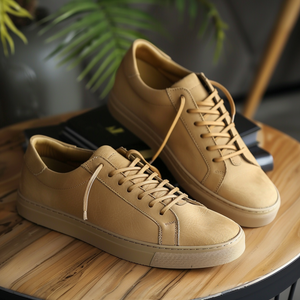 Tan Nubuck Leather Lothario Sneakers